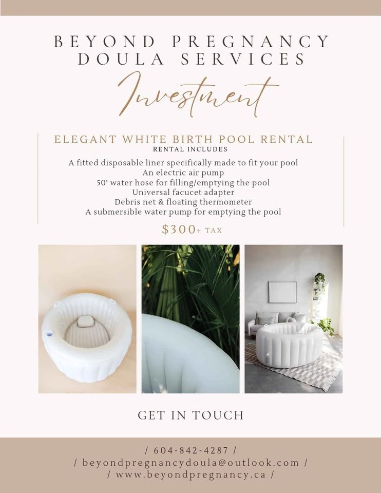 Elegant White Birth Pool | Rental