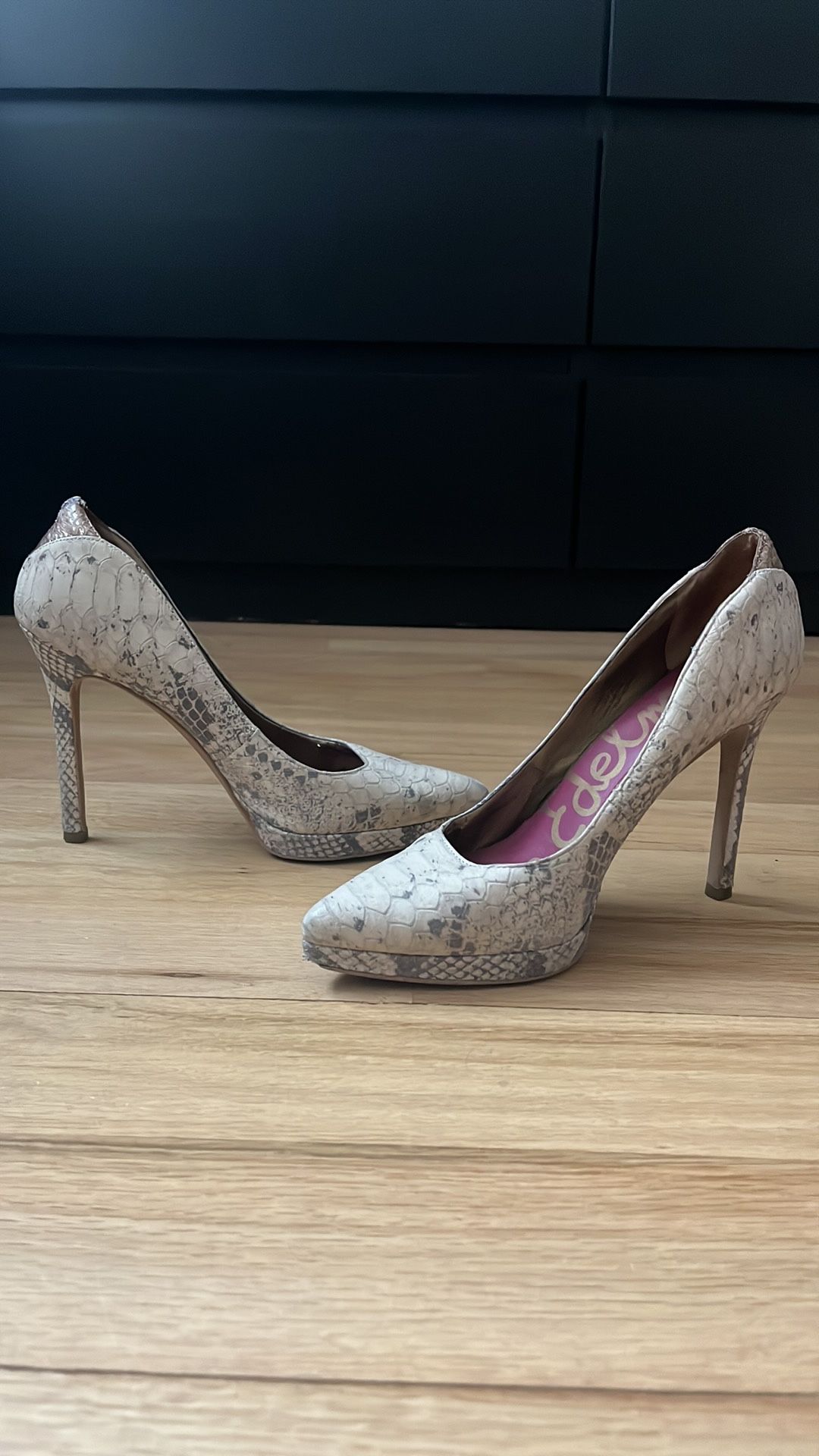 Sam Edelman “Celia” Snakeskin Leather 4” Heels