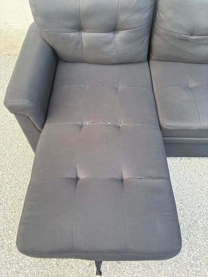 Black Sectional Sofa bed with Storage - photo 4