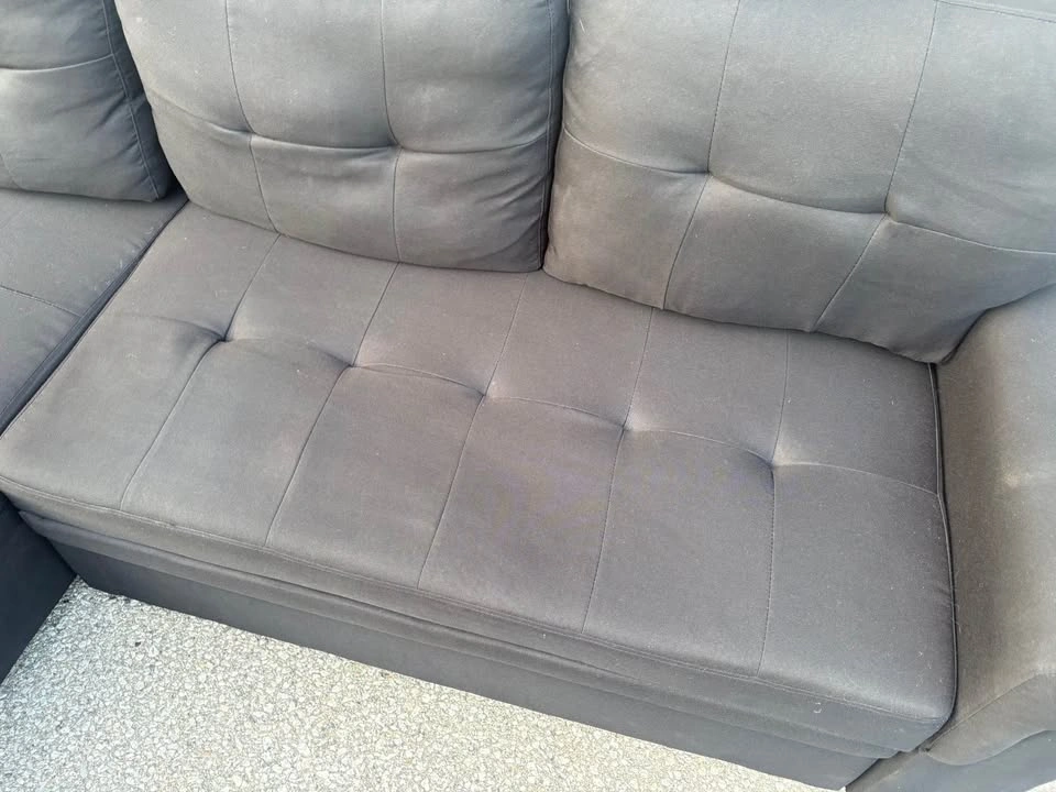 Black Sectional Sofa bed with Storage - photo 5