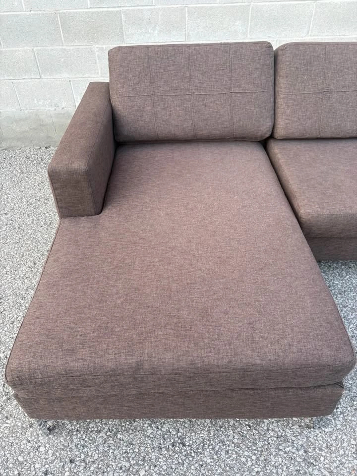 Grey Sectional Couch with Large Chaise - photo 5