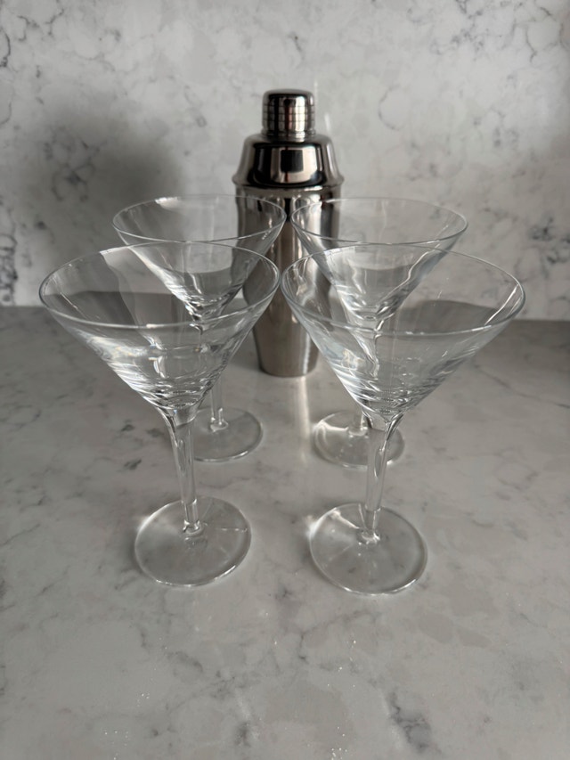 Luigi Bormioli Martini Glasses plus Shaker