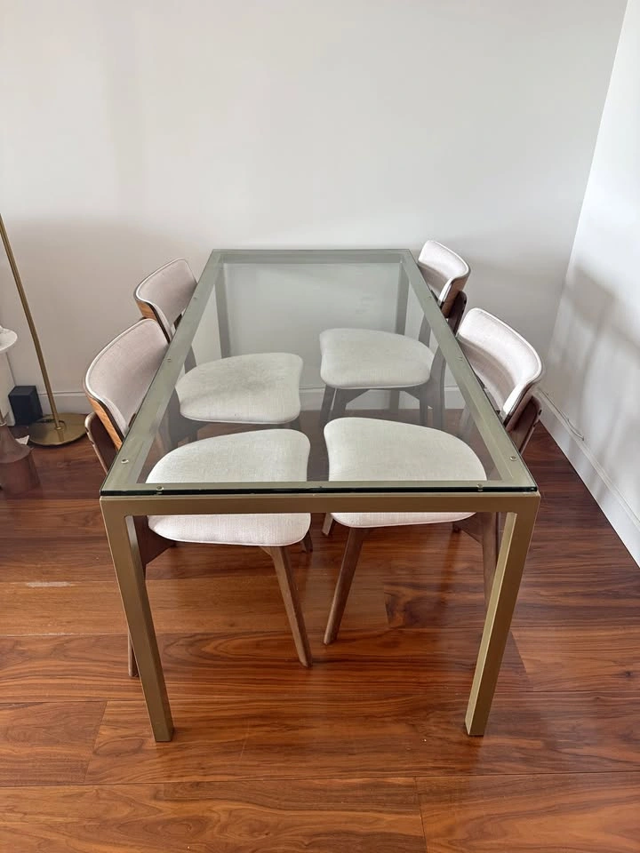 Room & Board Parsons Dining Table + 4 Chairs
