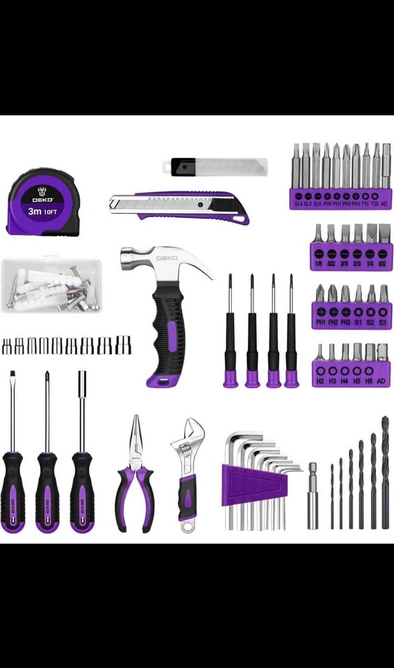 126-Piece Tool Set with 8V Cordless Drill and Toolbox - photo 2