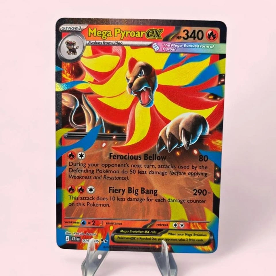 Mega Pyroar EX Pokemon card (Chaos Rising)