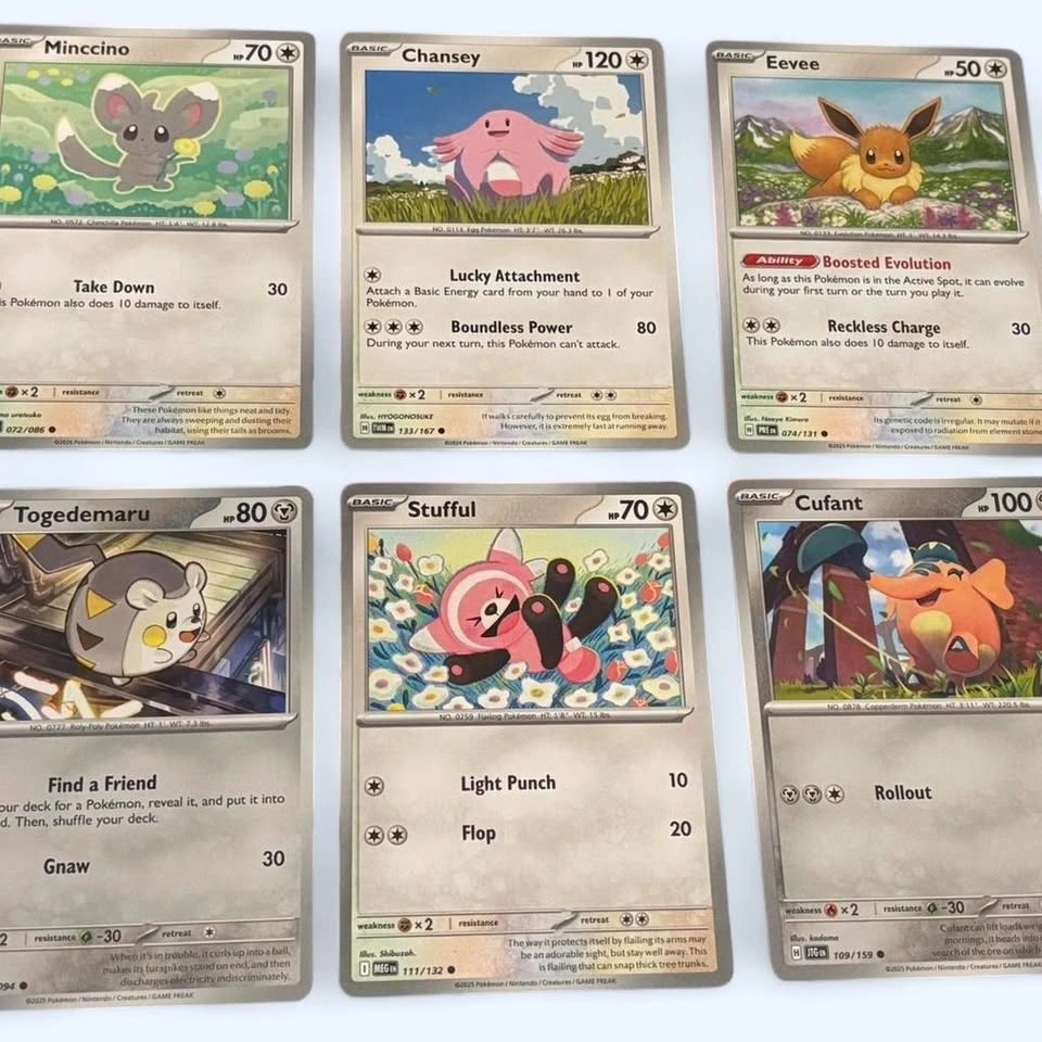 Cute Pokemon Card Bundle (incl: Eevee, Chansey etc)