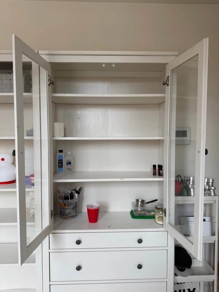 IKEA Glass Door Cabinet w/ 3 drawers - photo 2