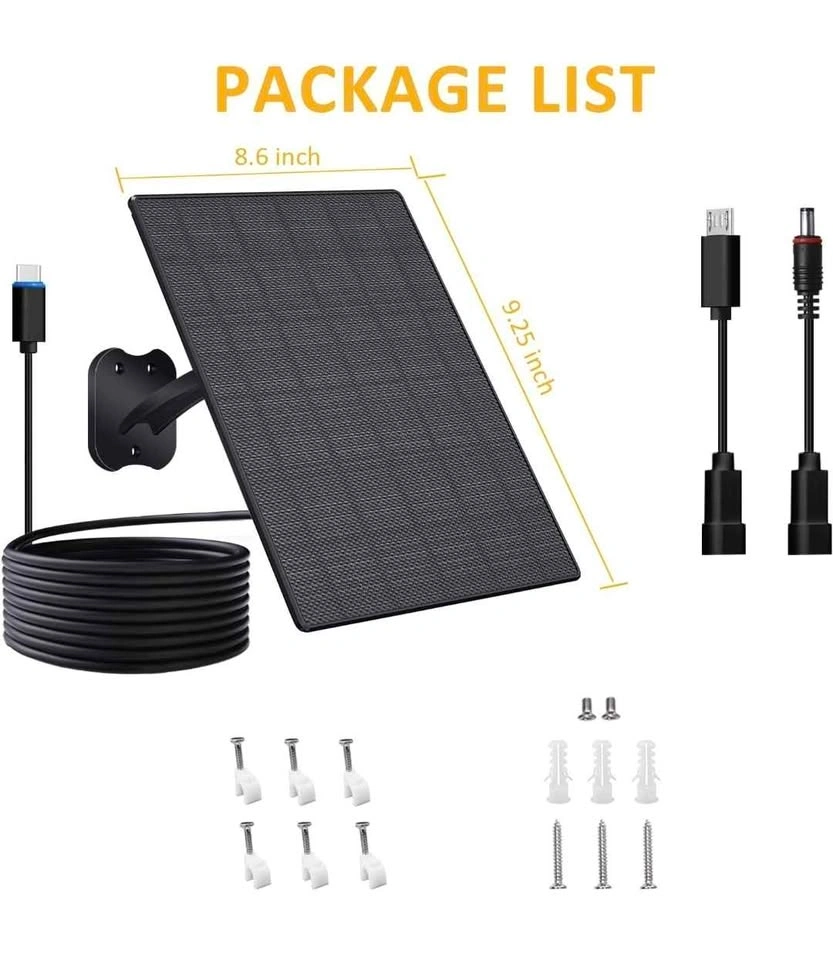 10W Solar Panel Charger for Rechargeable Cameras - photo 2