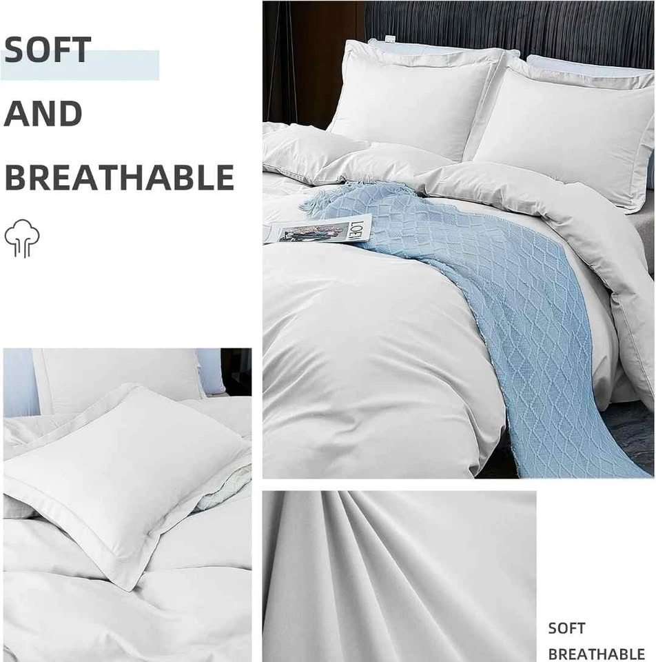 BBANGD Queen Size Duvet Cover Set - White - photo 2