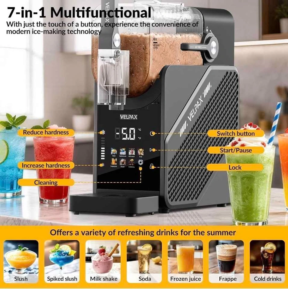 Slushie Machine 88 oz, 7-in-1 Frozen Drink Maker - photo 4