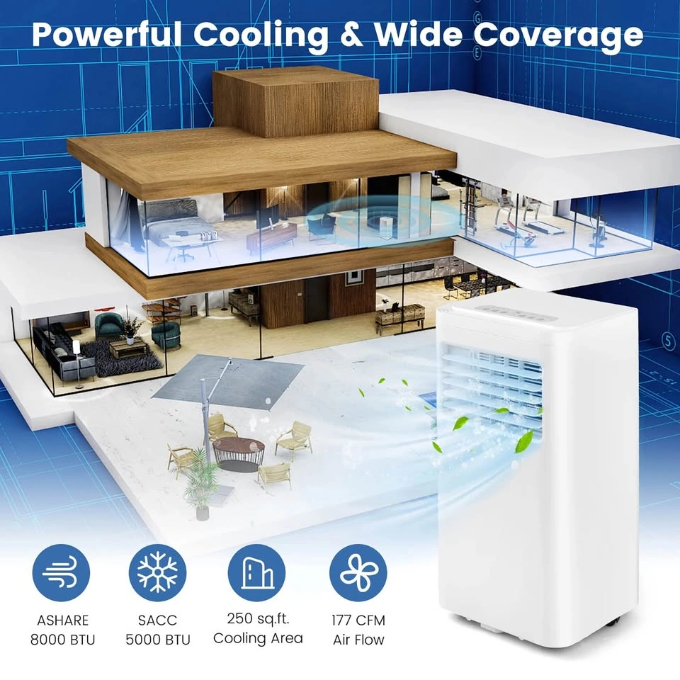 Costway 8000 BTU Portable Air Conditioner 3-in-1 AC Unit - photo 3
