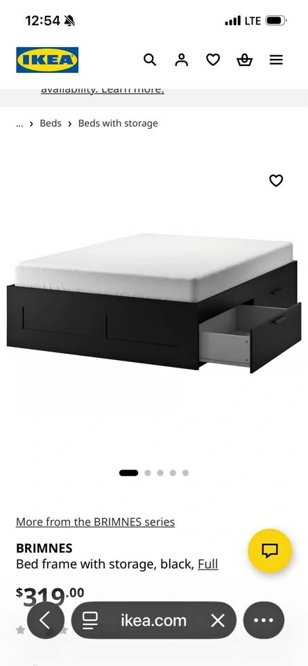 BRIMNES double bed with drawers