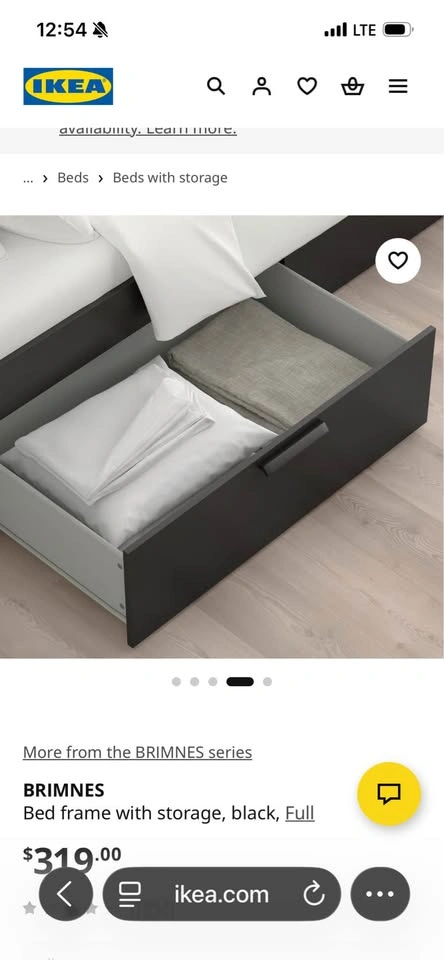 BRIMNES double bed with drawers - photo 2