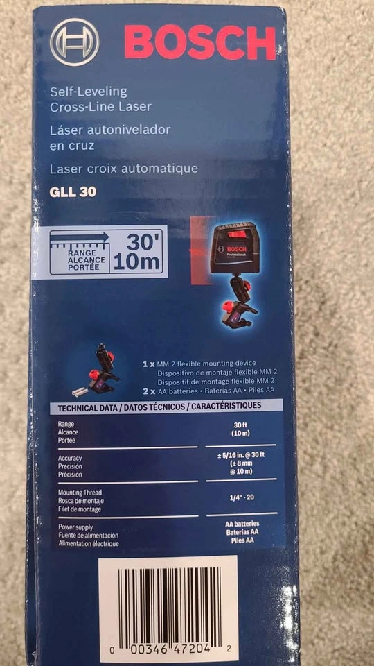 Bosch GLL 30 Self-Leveling Cross-Line Laser (brand new) - photo 2