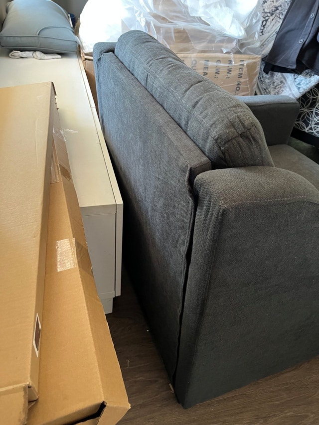 Low Profile Charcoal Grey Sofa Chair - NEW - photo 4