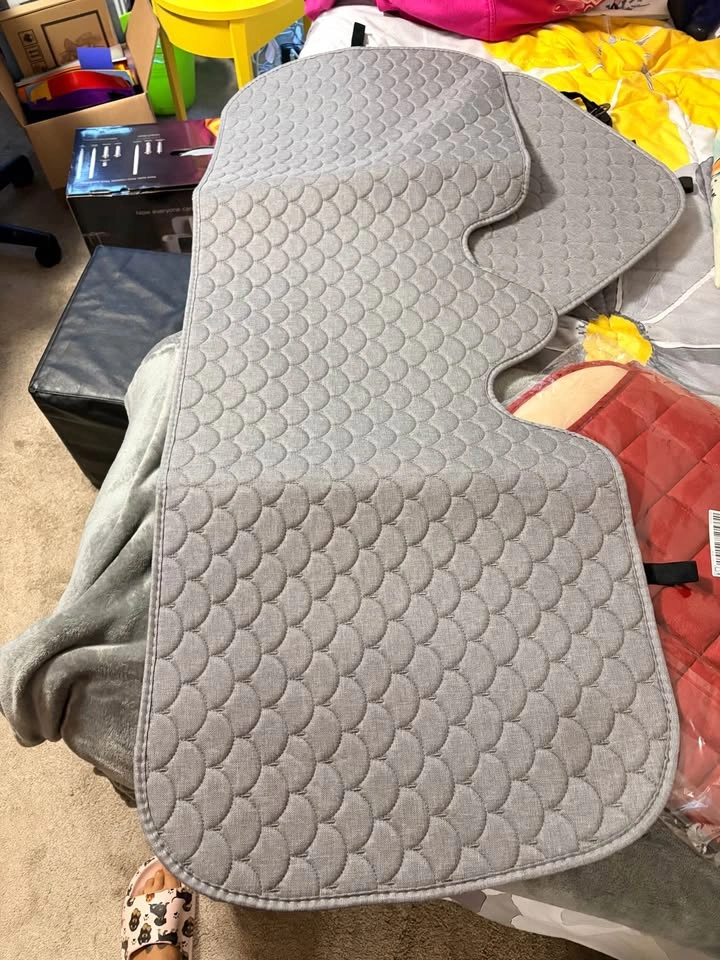 Grey Quilted Car Seat Cover Set - photo 2