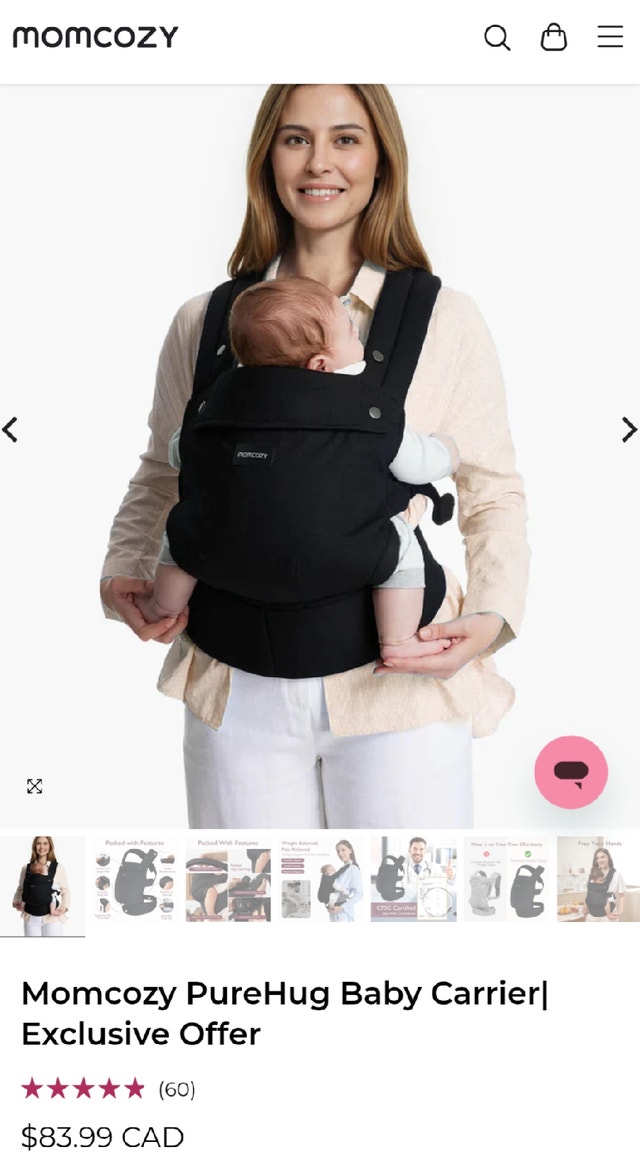 Momcozy PureHug 3-in-1 Baby Carrier