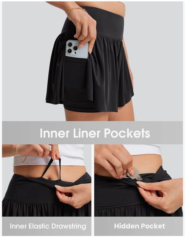 Black High-Waisted Athletic Skort - Size 3X-Large - photo 3