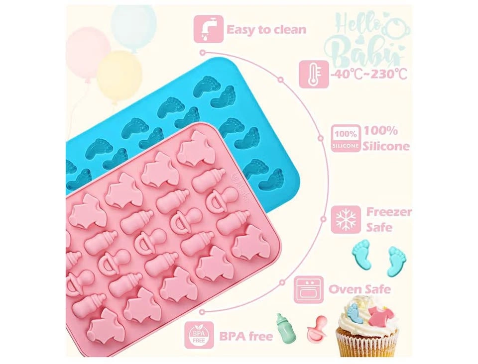 Webake 2-Pack Baby Shower Silicone Molds - photo 2
