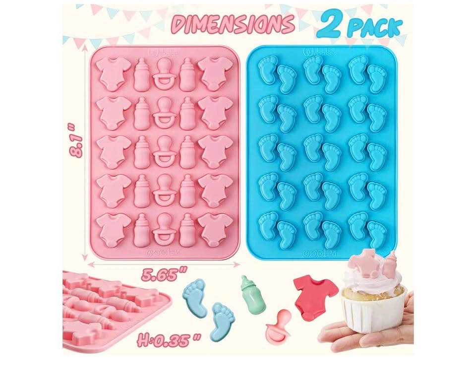 Webake 2-Pack Baby Shower Silicone Molds - photo 3