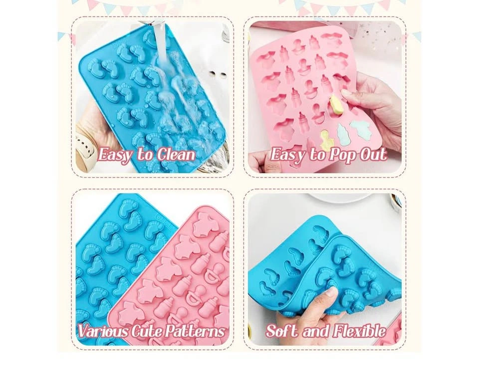 Webake 2-Pack Baby Shower Silicone Molds - photo 4