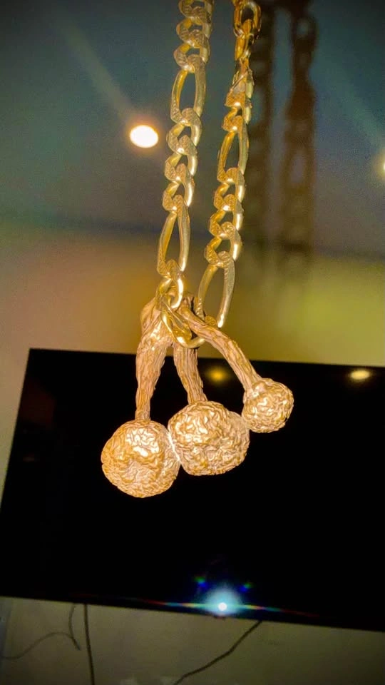 Bronze mushroom pendant - photo 3