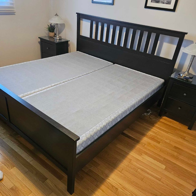 King Size bed frame with box springs