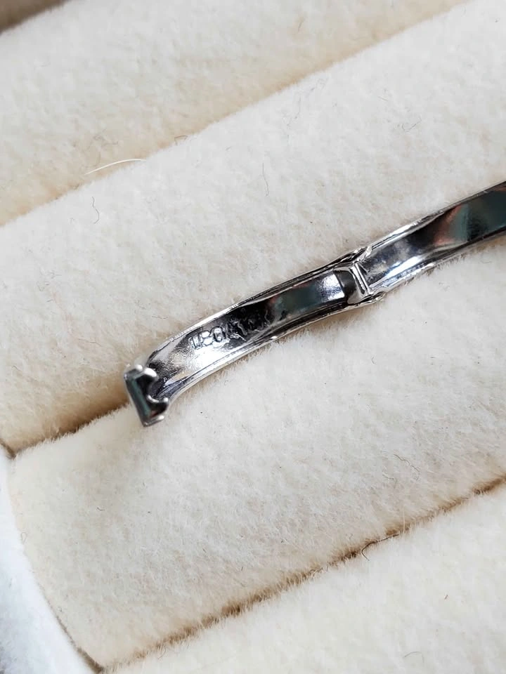 10K White Gold Diamond-Cut Hoop Earrings | 2.00 g | 15 mm - photo 5