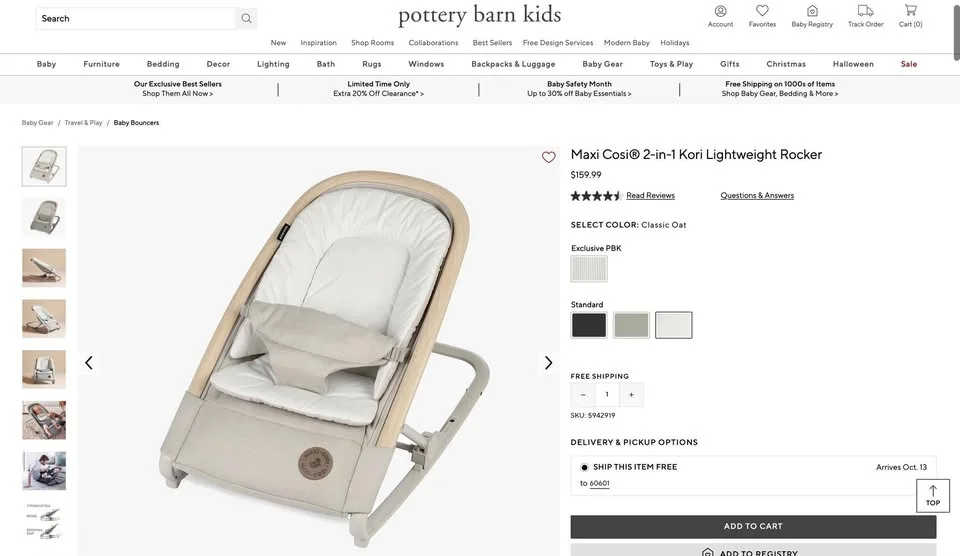 Orig. $160 Maxi Cosi 2-in-1 Kori Rocker - $109 OBO! image indicator(2)