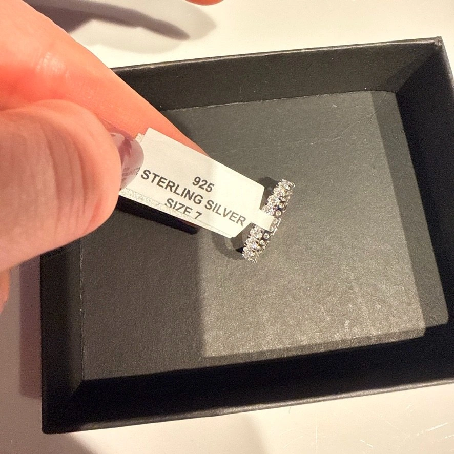 Eternity Band – 925 Sterling Silver (Size 7) NWT - photo 5