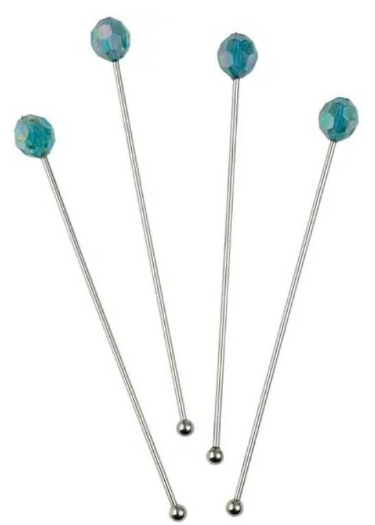 Cocktail Stir Stick, 4 pcs set, Teal - photo 4