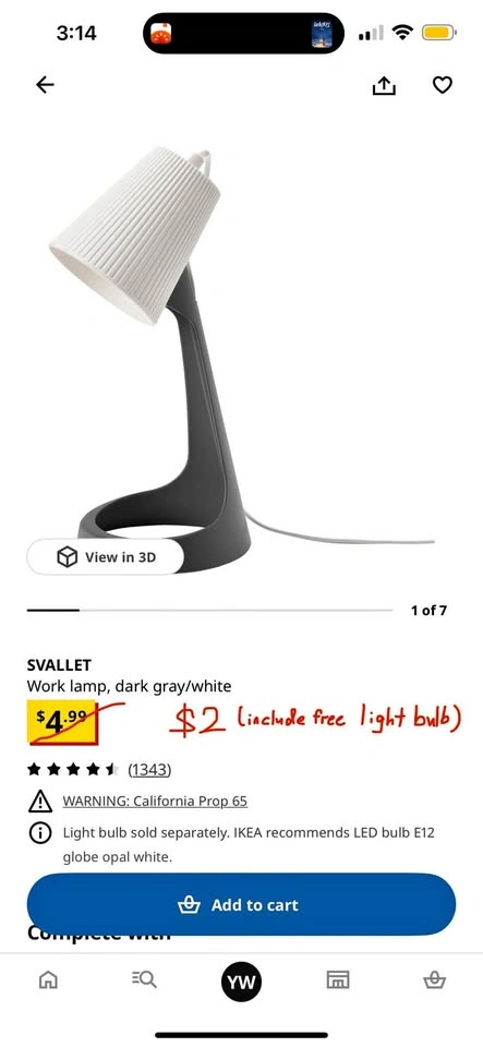 Ikea Work Lamp