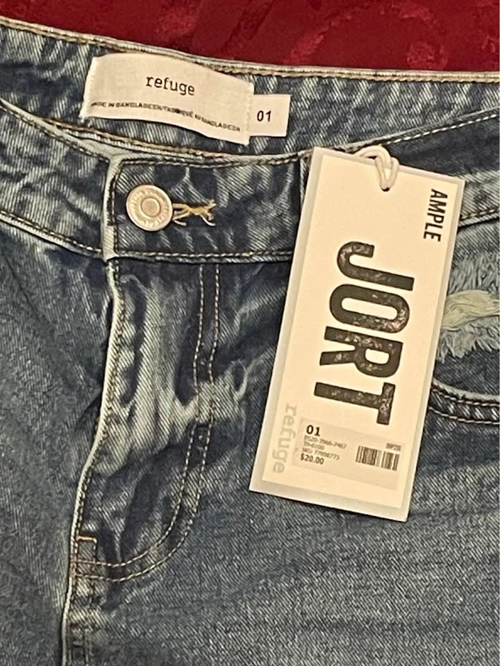 NEW Refuge Low Rise Distressed Jorts - Sz 01 (#6) - photo 3