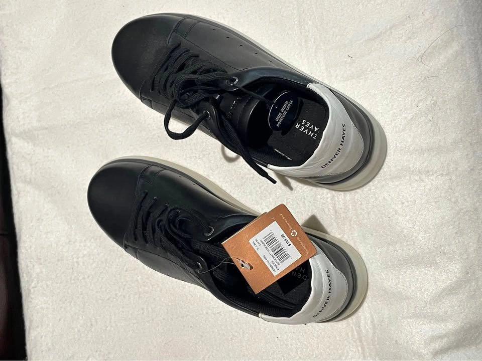 NEW Denver Hayes Men's Rhodes Leather Court Shoes- Size 11 Wide