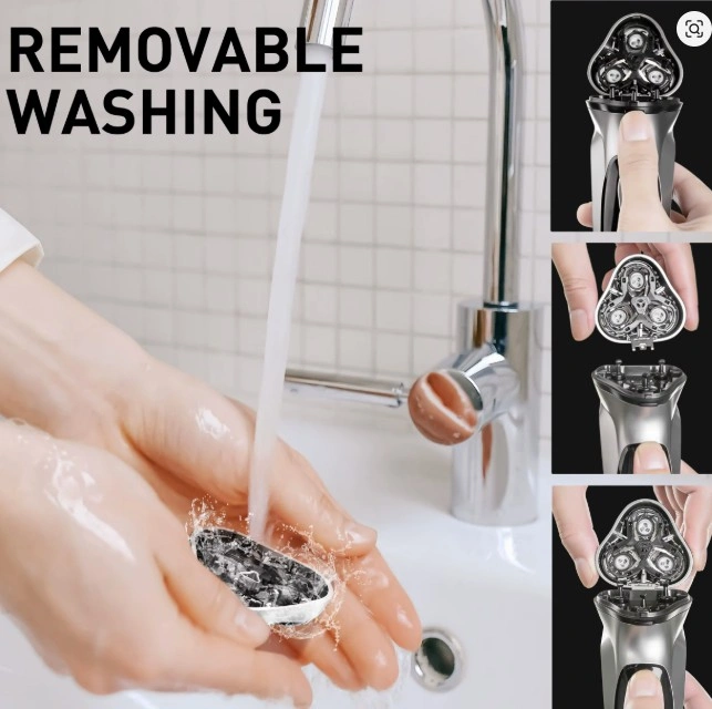 Shaver Rotary Shaver for Men 3D Floating Blade Washable - photo 4