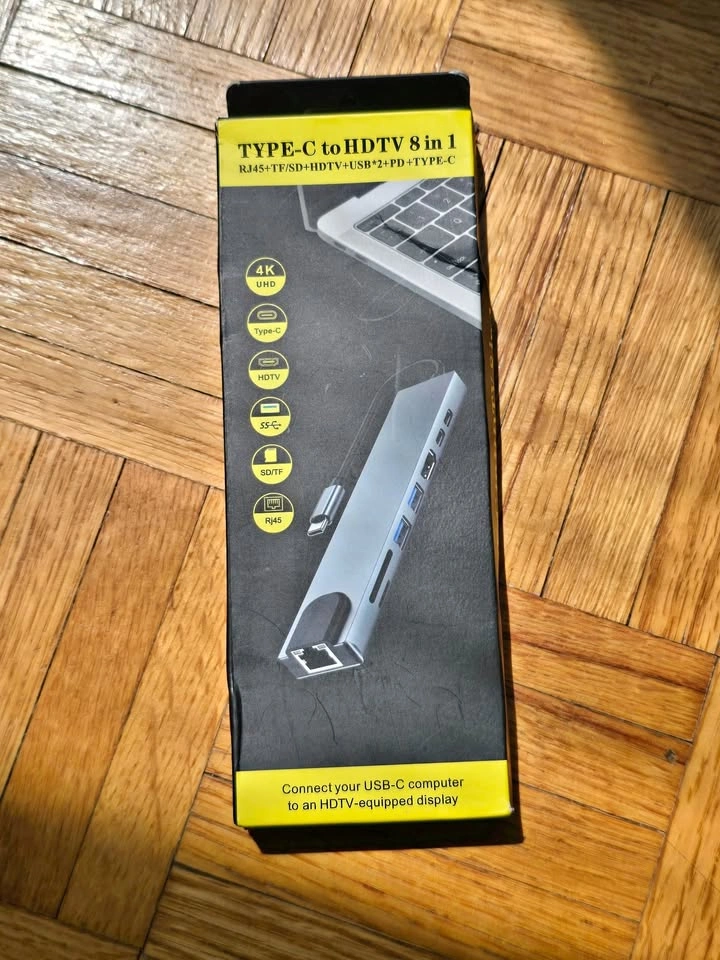 USB C Hub 8 in1 Type C To 4K HDMI Adapter