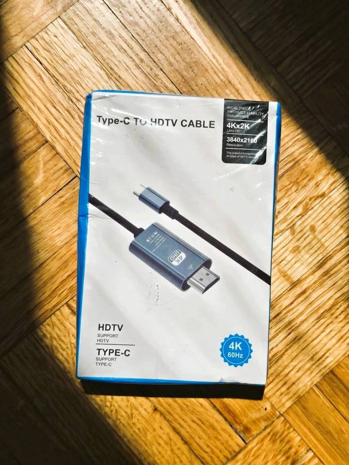 Type-C USB-C To HDMI HDTV Cable 2 Meters Braided - New