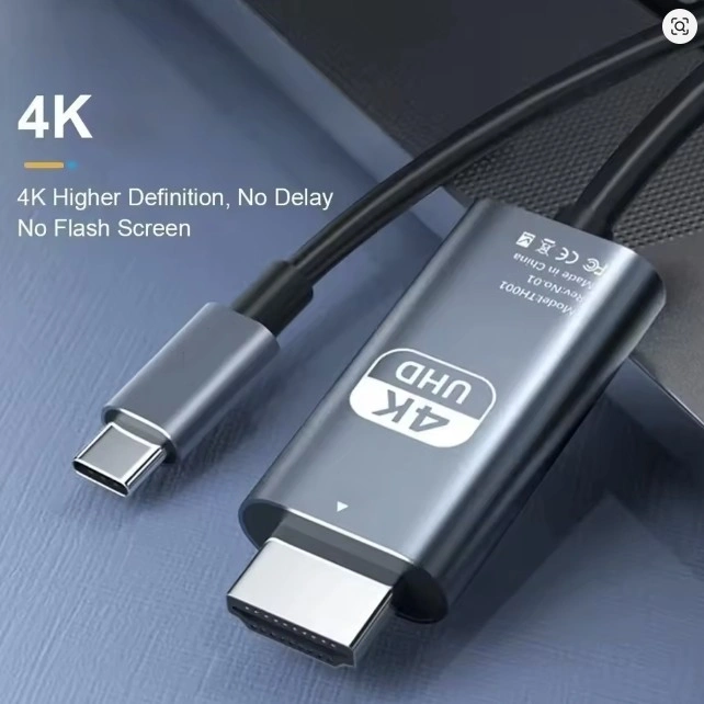 Type-C USB-C To HDMI HDTV Cable 2 Meters Braided - New - photo 2