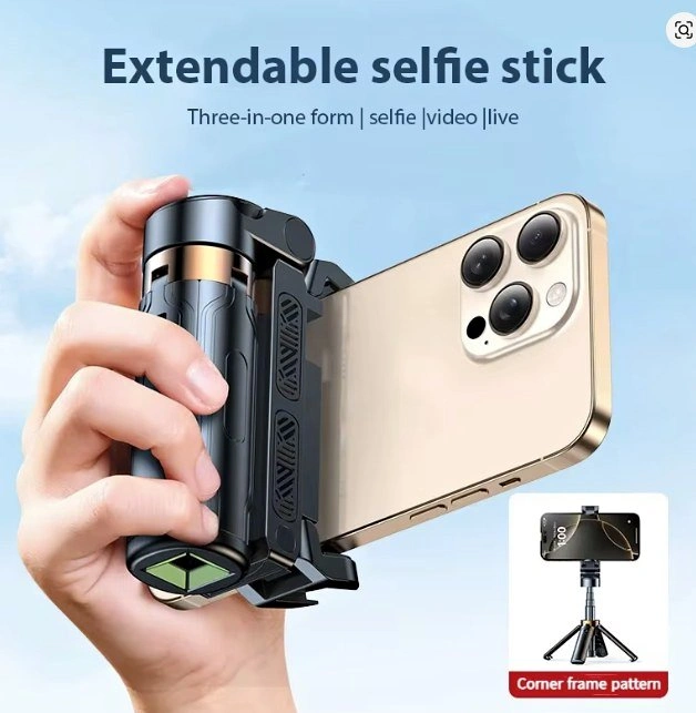 Portable Selfie Stick with Bluetooth Remote with tripod - New