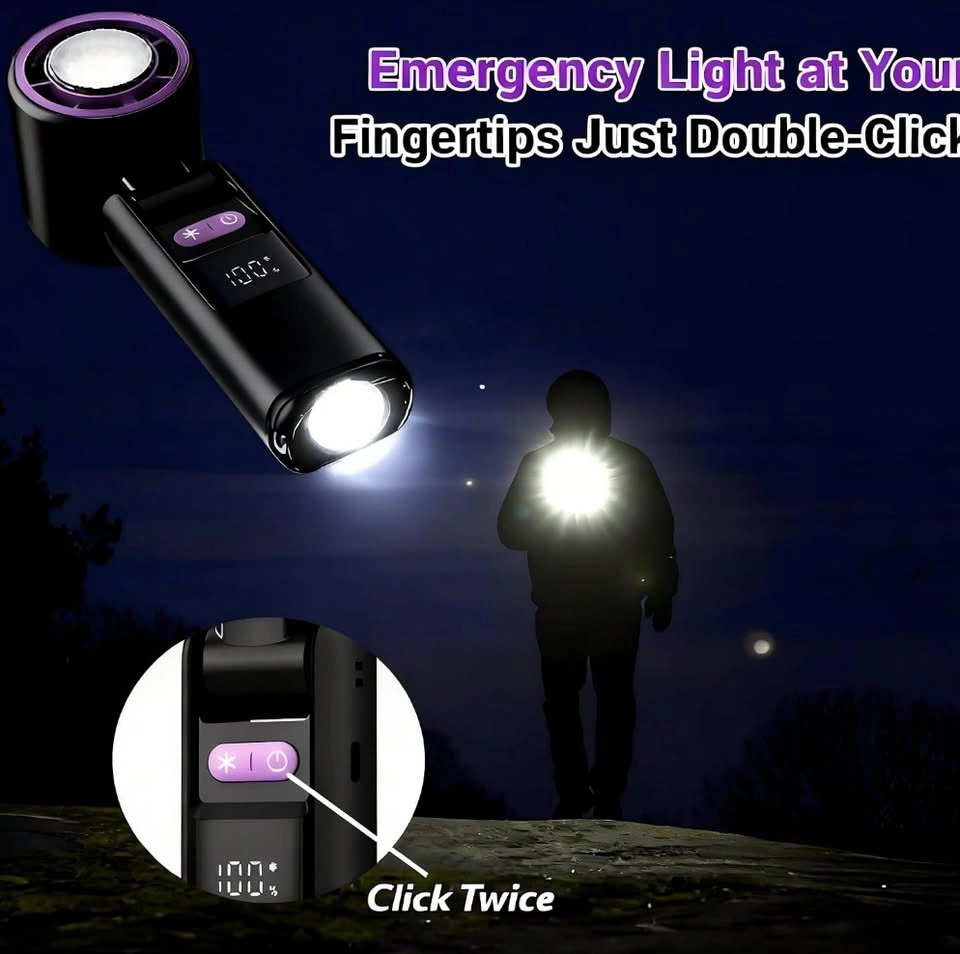 Handheld Fan with LED Display, 3600mAh Rechargeable Personal Fan - photo 5
