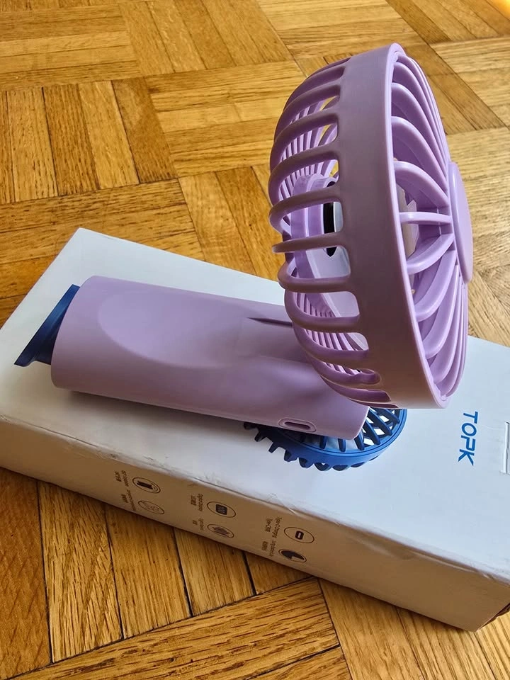 Portable Handheld Fan 3-Speed Foldable USB Desk Fan - photo 2