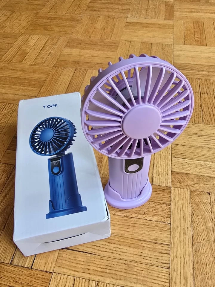 Portable Handheld Fan 3-Speed Foldable USB Desk Fan - photo 4