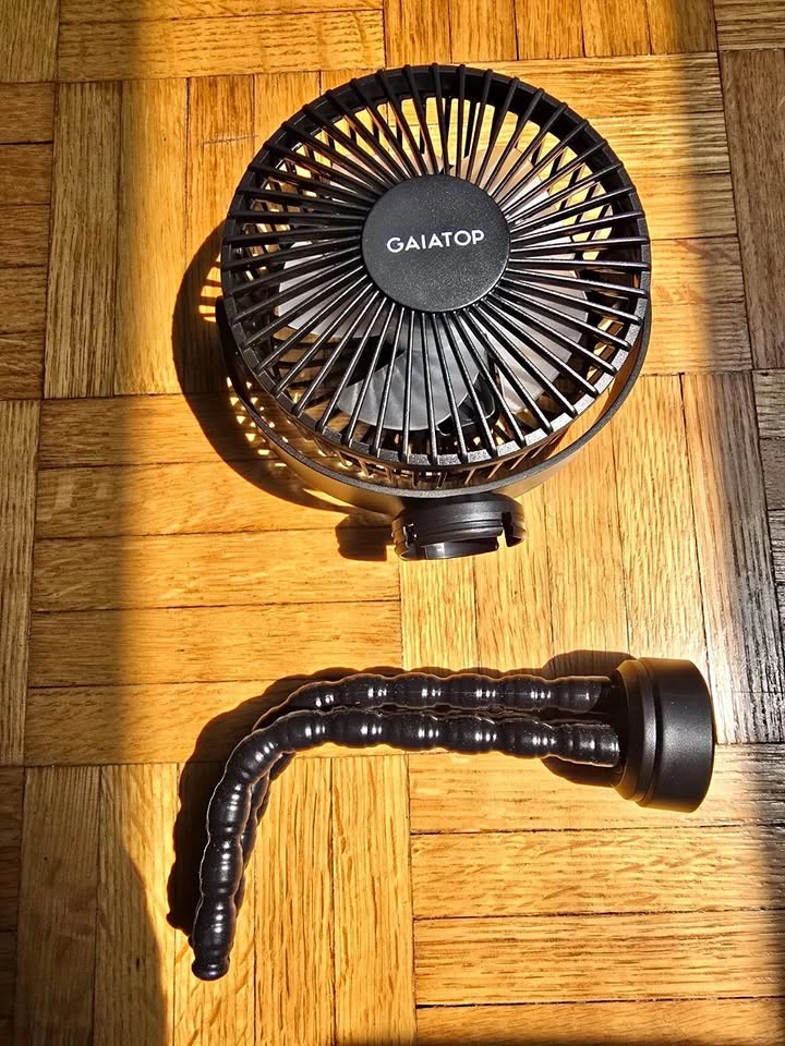 Clip on Fan Rotate Flexible Tripod Cooling Fan for Car Seat Stro