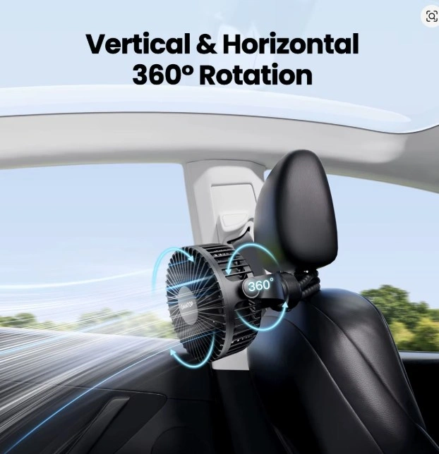 Clip on Fan Rotate Flexible Tripod Cooling Fan for Car Seat Stro - photo 5
