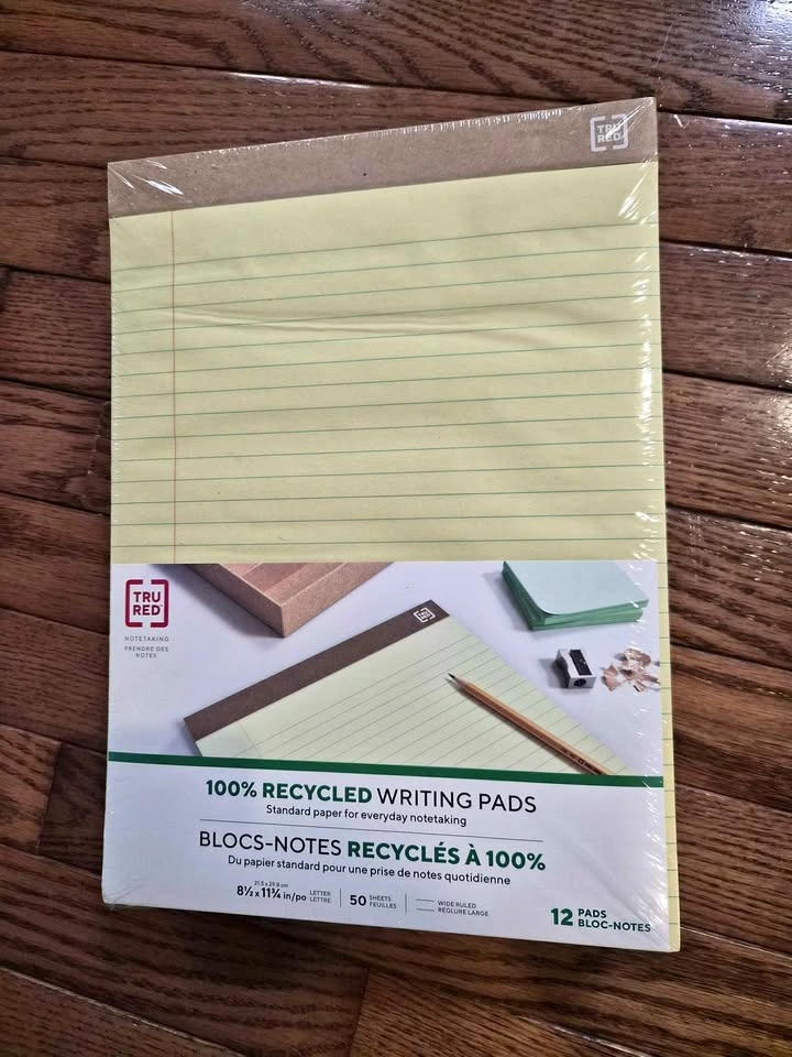 Goefun 8.5 x 11 Legal Pads, 12 Pack (50 Sheets Each)