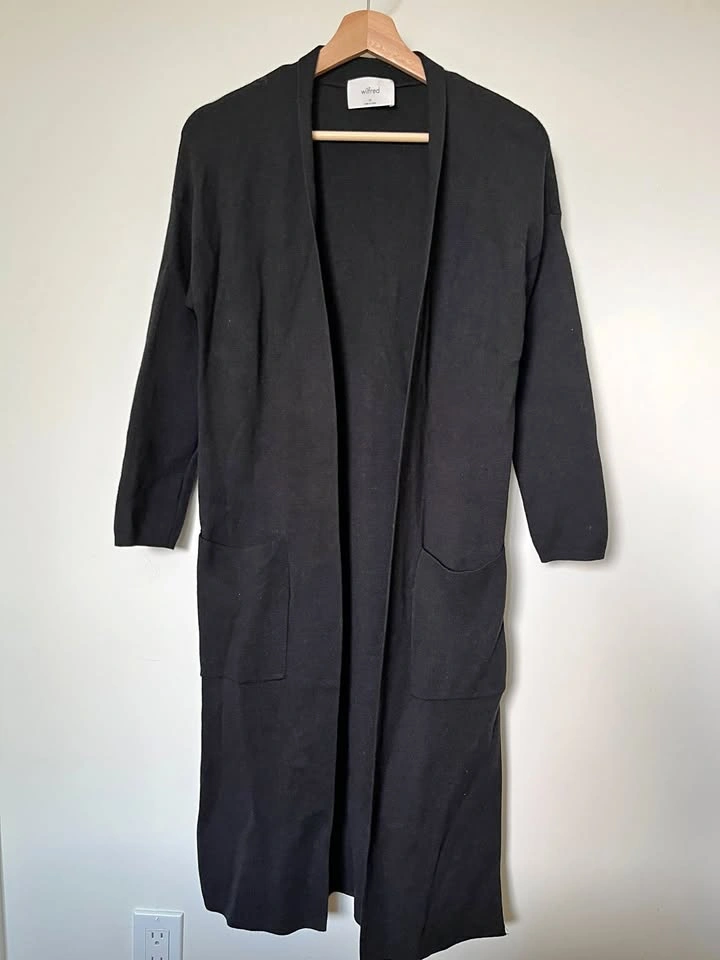 Black Wilfred Open Duster Cardigan