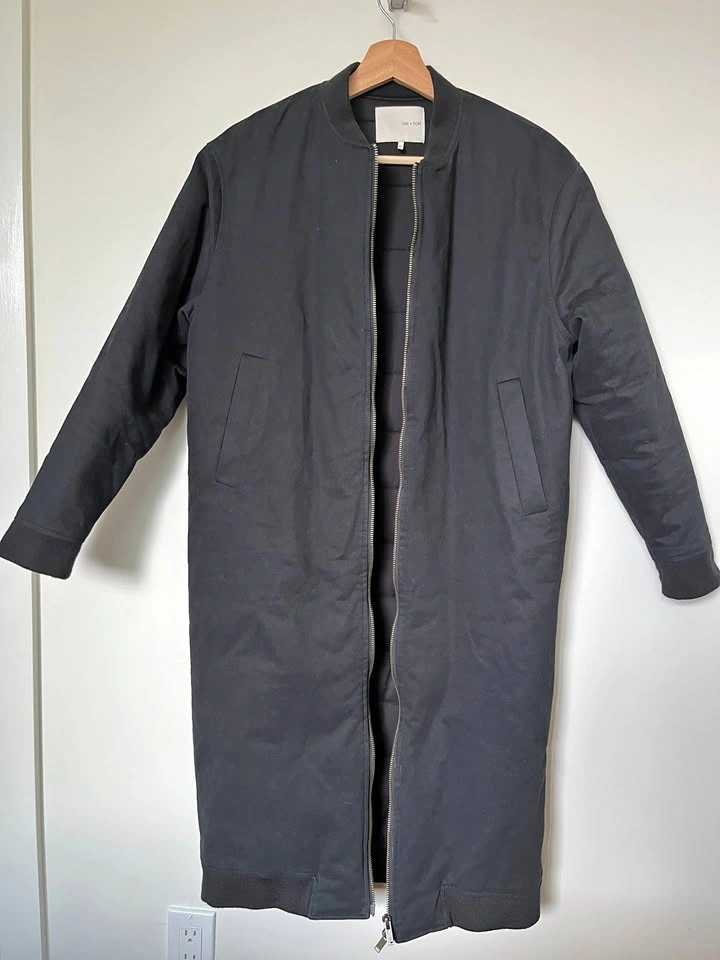 Oak + Fort Longline Quilted Bomber