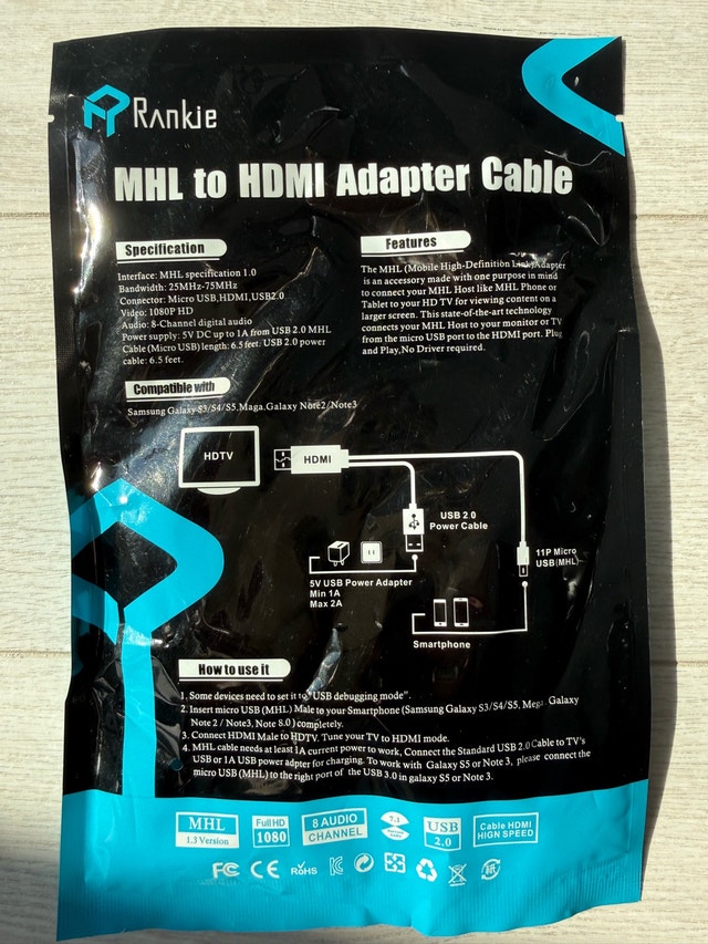 Rankie MHL to HDMI Adapter Cable - photo 2