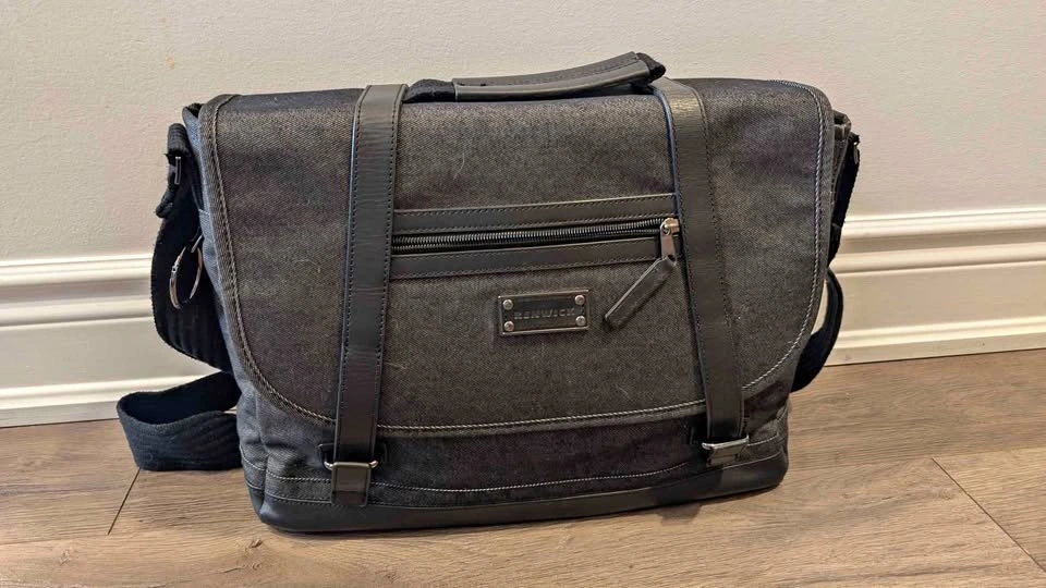RENWICK Treated Canvas & Leather 15" Laptop Messenger Bag