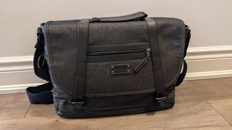 RENWICK Treated Canvas & Leather 15" Laptop Messenger Bag - photo 2